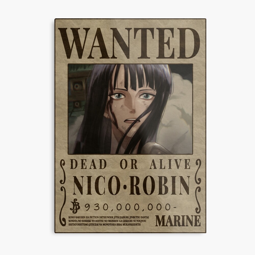 Nico Robin Wanted Bounty Poster Devil Child