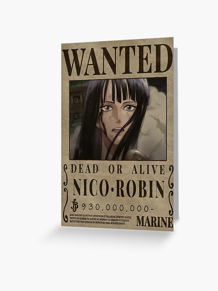 One Piece Wanted Poster - ROBIN Greeting Card