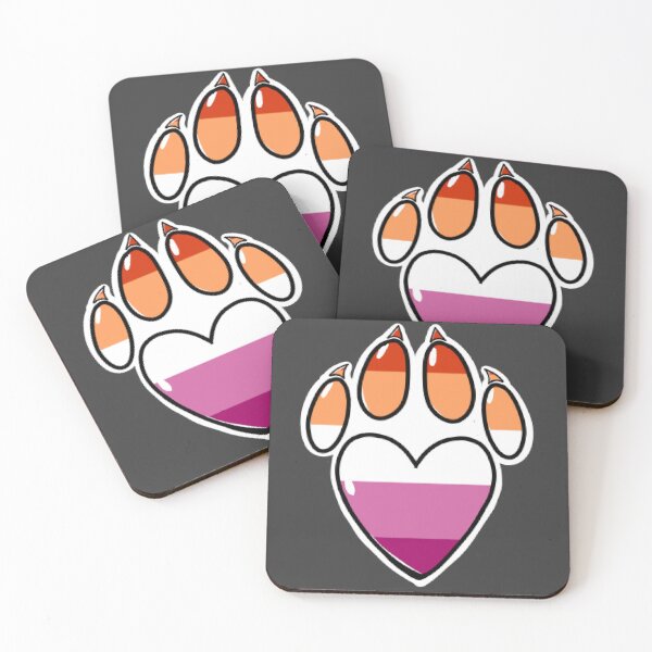 Item preview, Lesbian Pride Paw Print designed and sold by Weremoose.