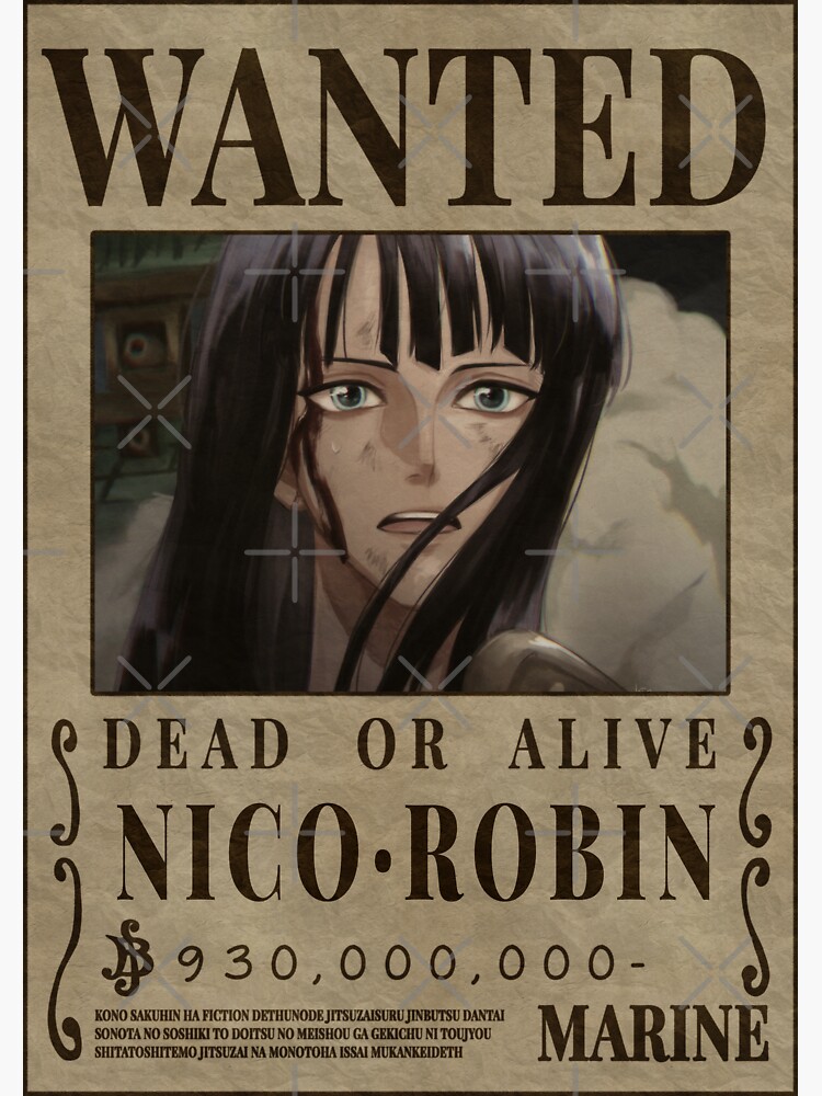 Nico Robin Wanted Bounty Poster Devil Child Sticker For Sale By One