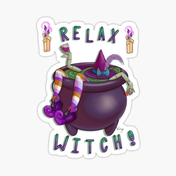 Relax witch! Happy Halloween! Sticker