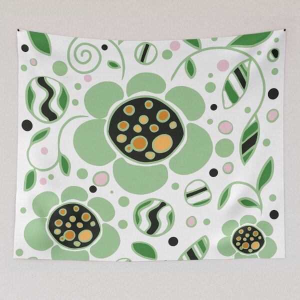 Item preview, Mod Verde Estampado Floral Verde Menta designed and sold by MausieDesigns.