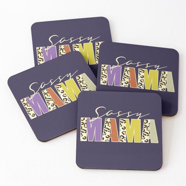 Item preview, Sassy Mama Leopard Print Text Retro Family Quote designed and sold by CRHPOD20.