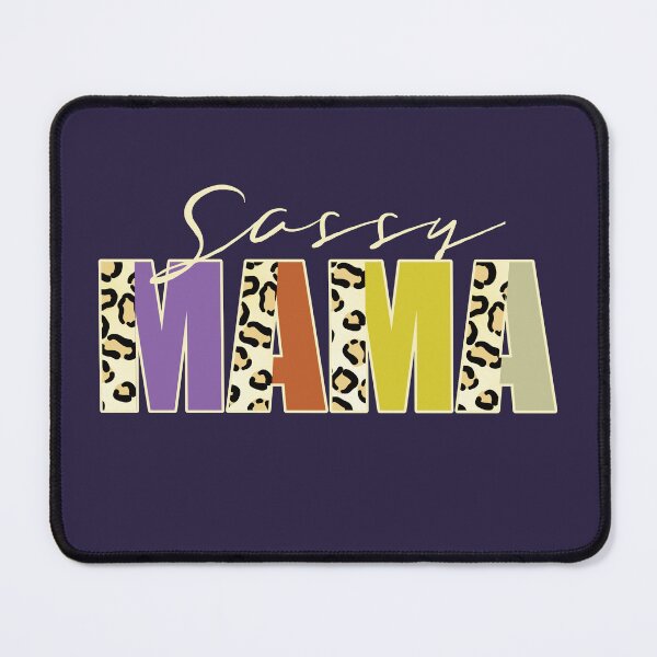 Item preview, Sassy Mama Leopard Print Text Retro Family Quote designed and sold by CRHPOD20.