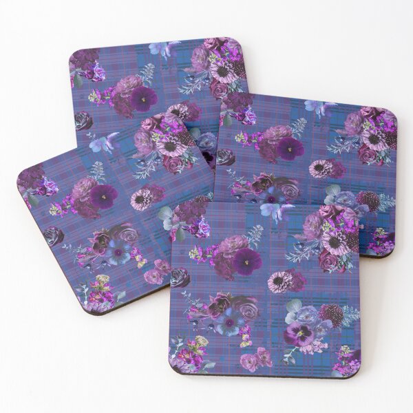 Item preview, Midnight Plaid Floral designed and sold by Peggy Stanley.