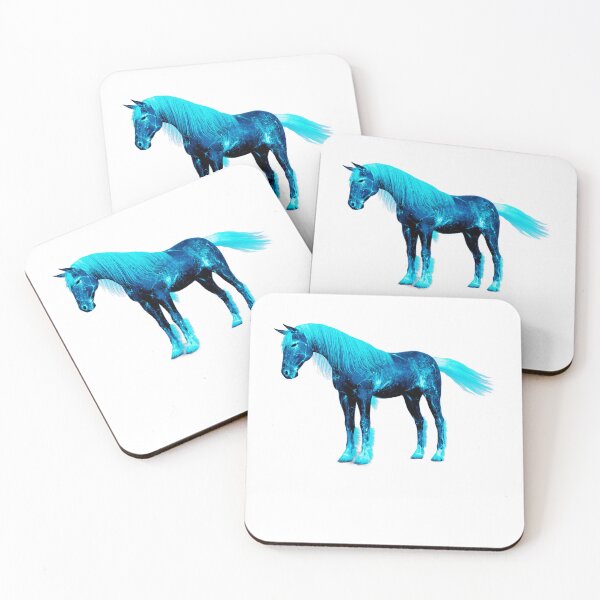 Item preview, Turquoise Neon Fire Horse design, Animals style designed and sold by Dven-Clothes.