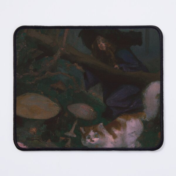 Item preview, Netty the Cat, out with her witch (Romanticism) designed and sold by thecatandkettle.