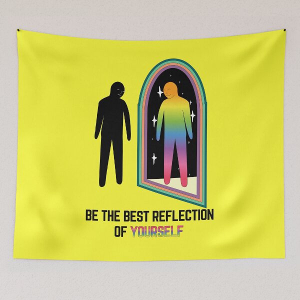 Item preview, Be the best reflection of yourself - self reflection illustration designed and sold by Vivid-wear.