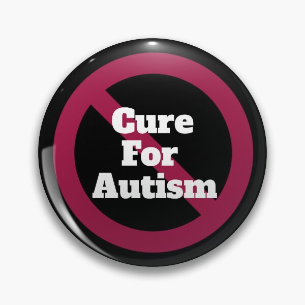 Item preview, Autistic Anti Cure Prohibition Sign Black Background #2 designed and sold by GladBlackLamb.