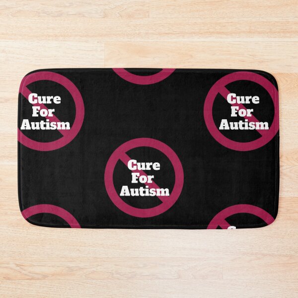 Item preview, Autistic Anti Cure Prohibition Sign Black Background #2 designed and sold by GladBlackLamb.