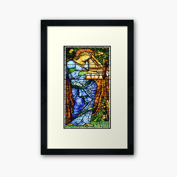 Item preview, Stained Glass Window of Saint Cecilia designed and sold by IlluminatedPage.