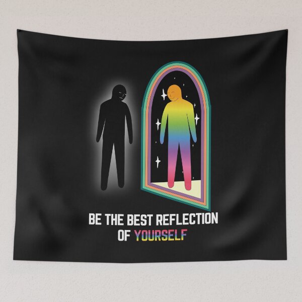 Item preview, Be the best reflection of yourself - self reflection illustration designed and sold by Vivid-wear.