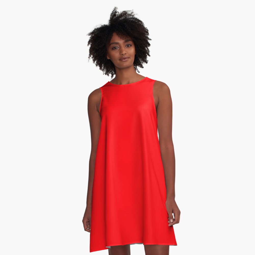 bright red velvet dress