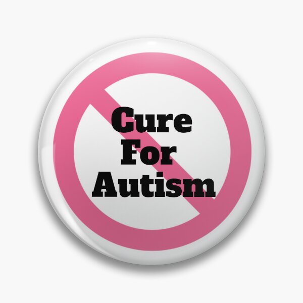 Item preview, Autistic Anti Cure Prohibition Sign White Background designed and sold by GladBlackLamb.