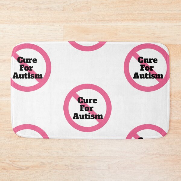 Item preview, Autistic Anti Cure Prohibition Sign White Background designed and sold by GladBlackLamb.