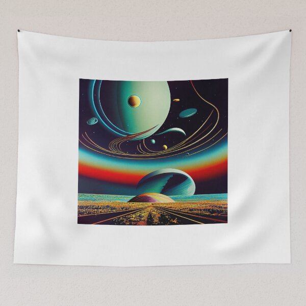 Item preview, Space Landscape One | AI Generated Art designed and sold by WillowridgeRKR.