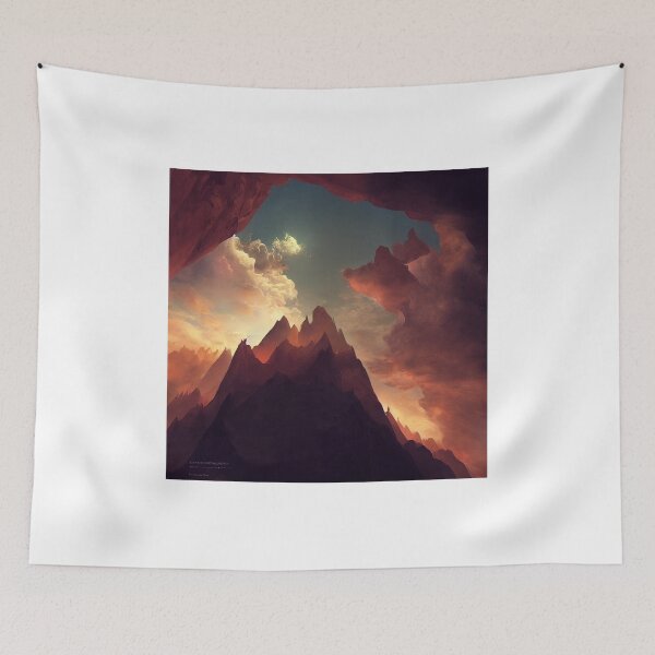 Item preview, Cave on the Mountain | AI Generated Art designed and sold by WillowridgeRKR.