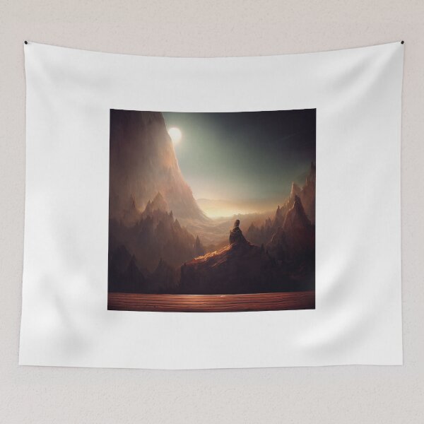Item preview, Side of the Mountain Sunshine | AI Generated Art designed and sold by WillowridgeRKR.