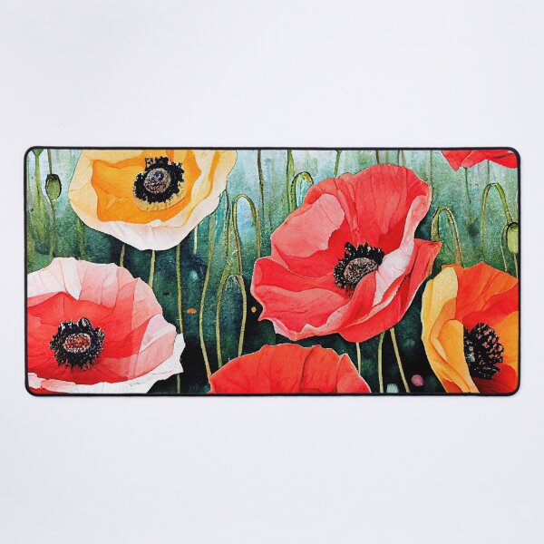 Item preview, Poppy watercolour print designed and sold by ThePurpleMelon.