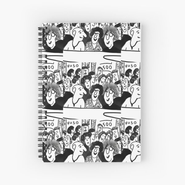 Riendo con amigos - Blanco y negro Cuaderno de espiral