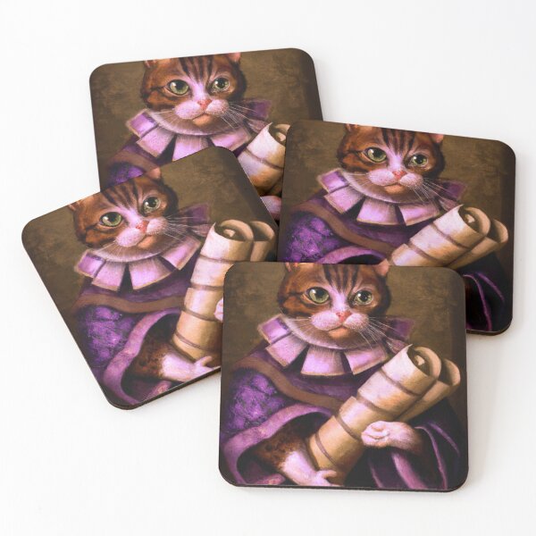 Item preview, Socks the Cat, holding a scroll (Baroque) designed and sold by thecatandkettle.