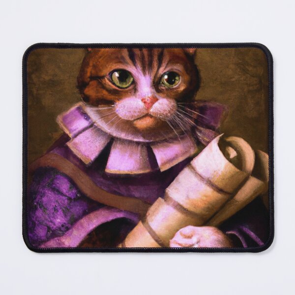 Item preview, Socks the Cat, holding a scroll (Baroque) designed and sold by thecatandkettle.