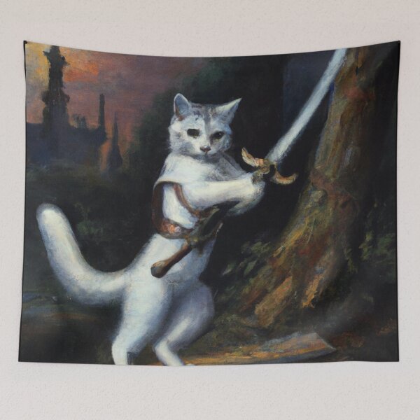 Item preview, Inigo the Cat, ready for battle (Realism) designed and sold by thecatandkettle.