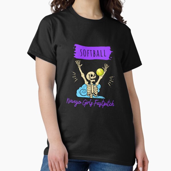 Softball Skeleton - Navajo Girls Fastpitch - Spirit Wear Classic T-Shirt