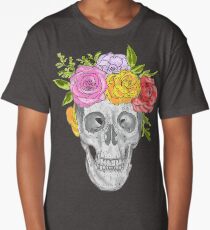Skull Flowers Long T-Shirt