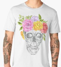 Skull Flowers Men's Premium T-Shirt
