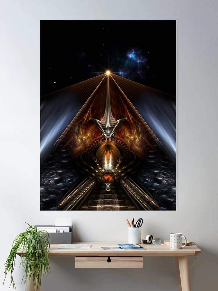 Visions Of Dragon Fire Fractal Art by Xzendor7 Wall Decor Poster Art Print