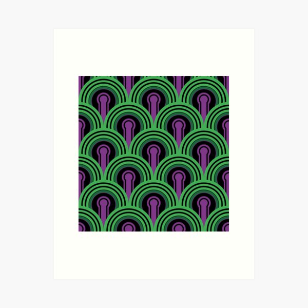 Overlook Hotel Carpet from The Shining: Purple/Green Art Print