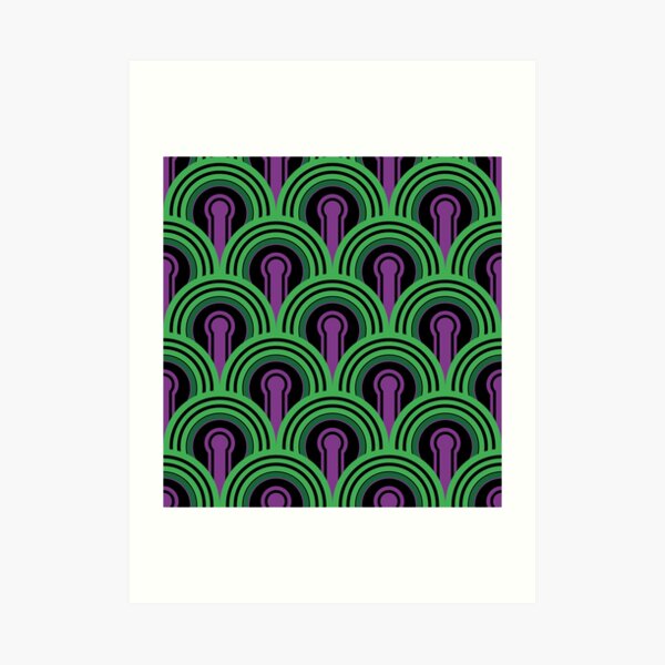 Overlook Hotel Carpet from The Shining: Purple/Green Art Print