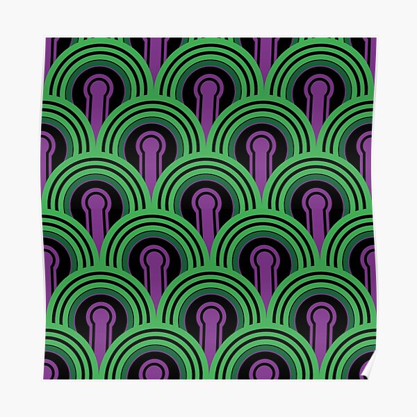 Overlook Hotel Carpet from The Shining: Purple/Green Poster