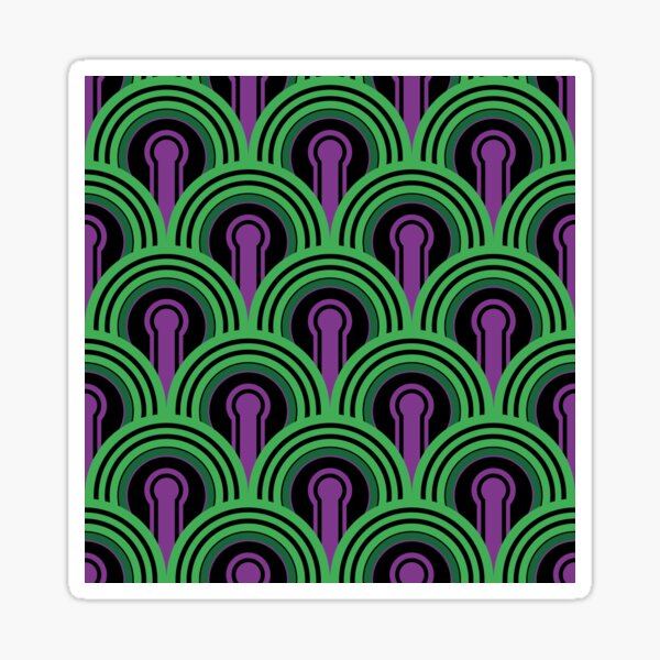 Overlook Hotel Carpet from The Shining: Purple/Green Sticker
