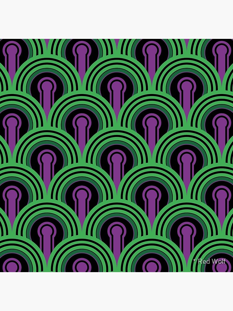 Overlook Hotel Carpet from The Shining: Purple/Green by redwolfoz