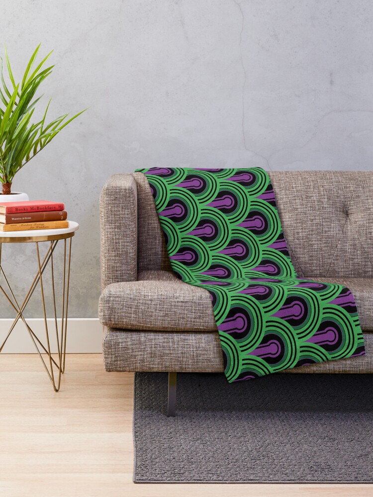 Alternate view of Overlook Hotel Carpet from The Shining: Purple/Green Throw Blanket