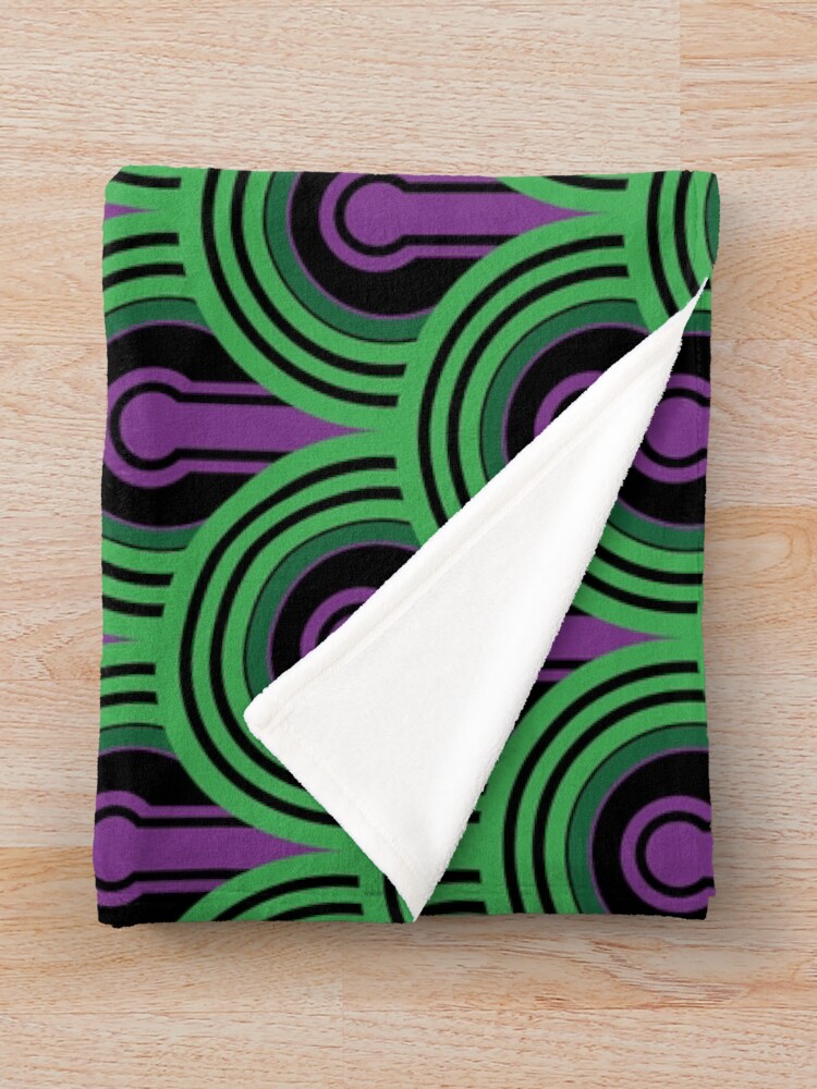 Alternate view of Overlook Hotel Carpet from The Shining: Purple/Green Throw Blanket