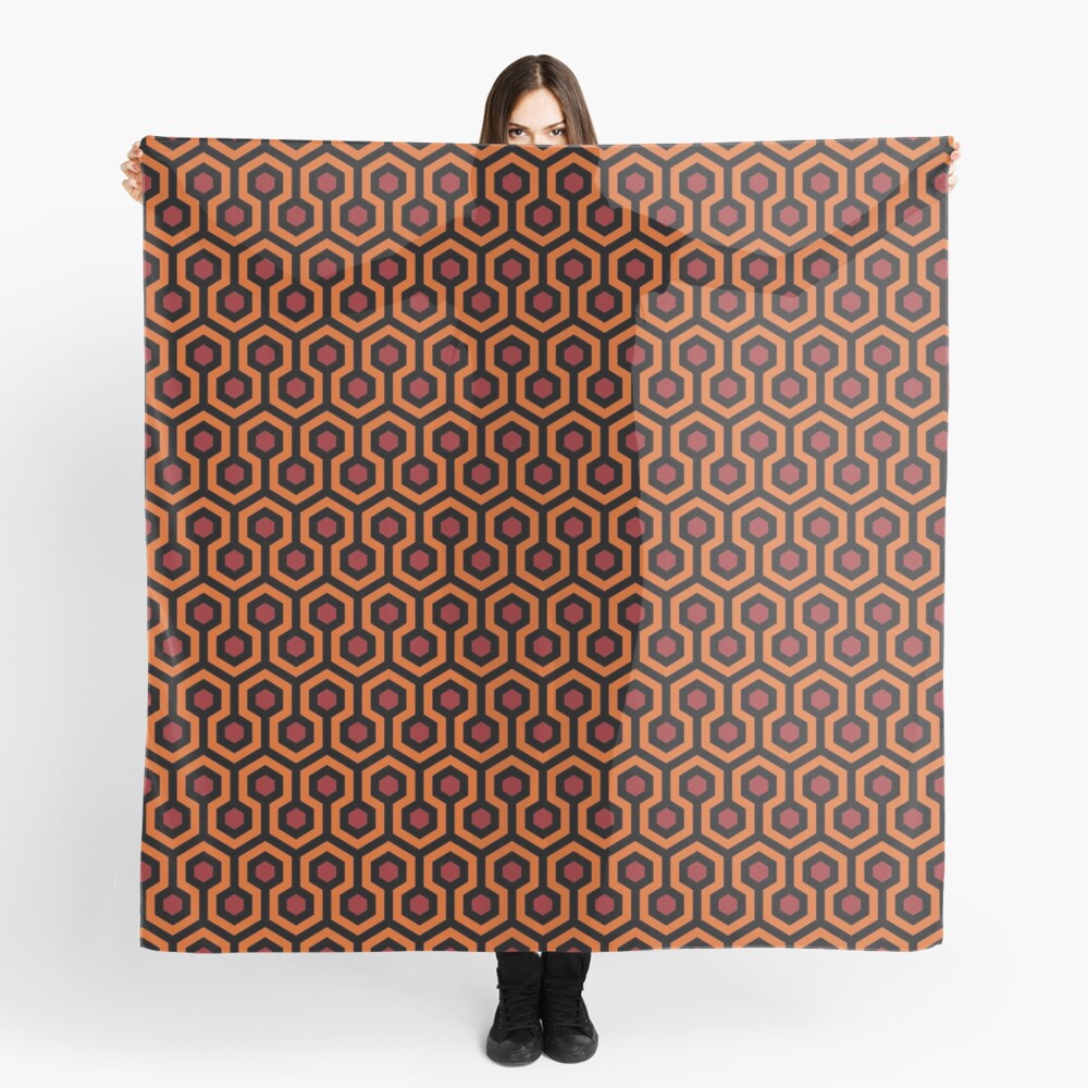 Overlook Hotel Carpet from The Shining: Orange/Red/Black Scarf