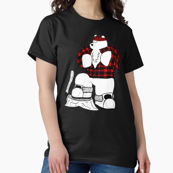 Vista previa del artículo con la obra «Oso leñador», diseñado y vendido por BearlyGoin.