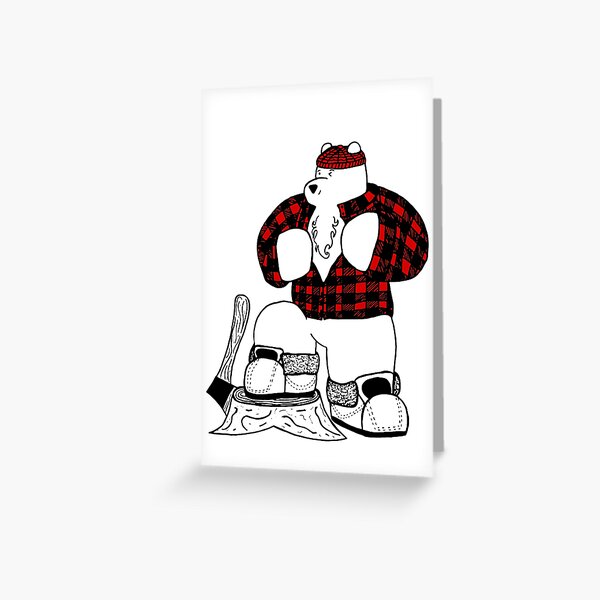 Item preview, Lumberjack Bear designed and sold by BearlyGoin.