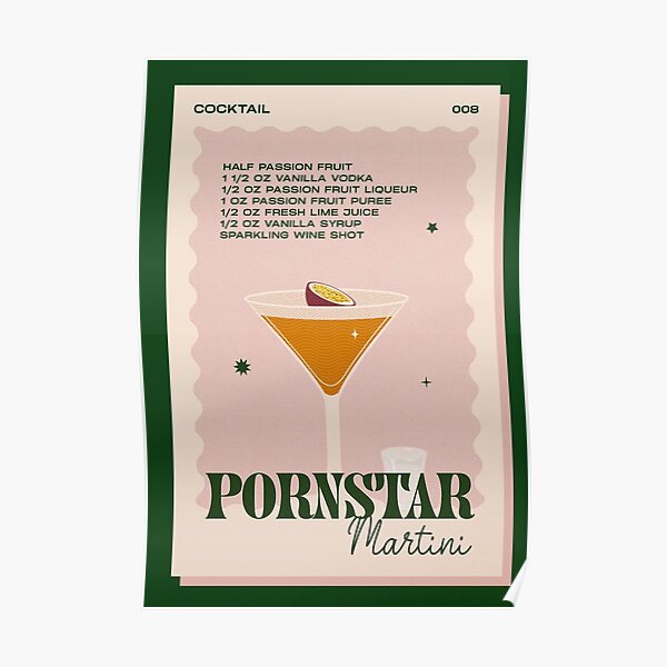 La star du porno Martini Darka Green Cocktail 008 Poster