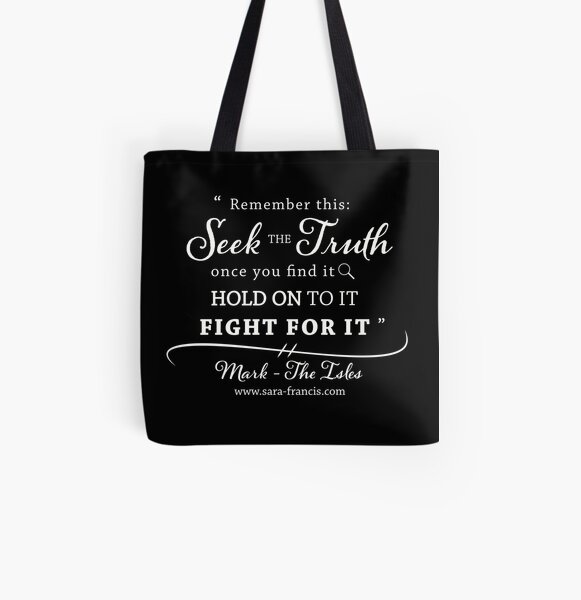 Seek the Truth - Mark Quote All Over Print Tote Bag