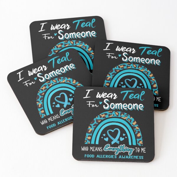 Item preview, Food Allergies Awareness I Wear Teal for Someone Who Means Everything To Me designed and sold by GennieShop.