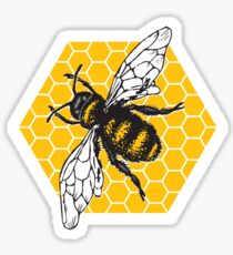Honeybee Honeycomb Sticker