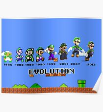 The Evolution of Luigi Poster