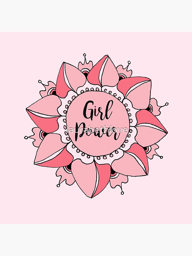 "Girl Power Pink Mandala" Poster for Sale by laurabethlove Redbubble