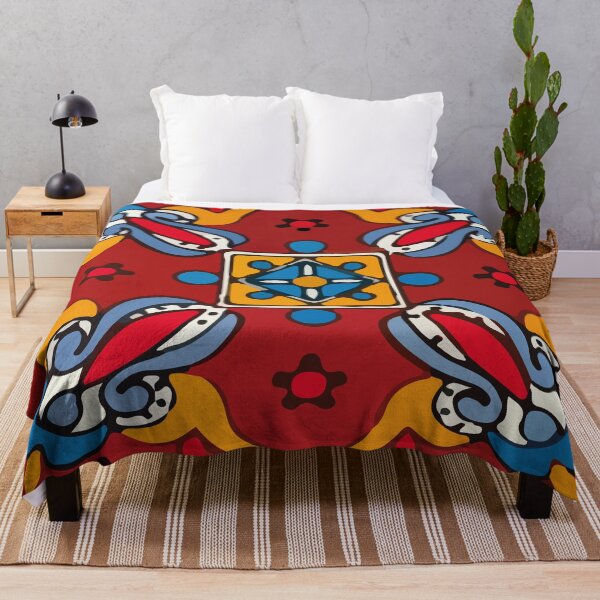 Item preview, Abstract terracotta cruz mexican modern talavera tile wall designed and sold by T-Mex.