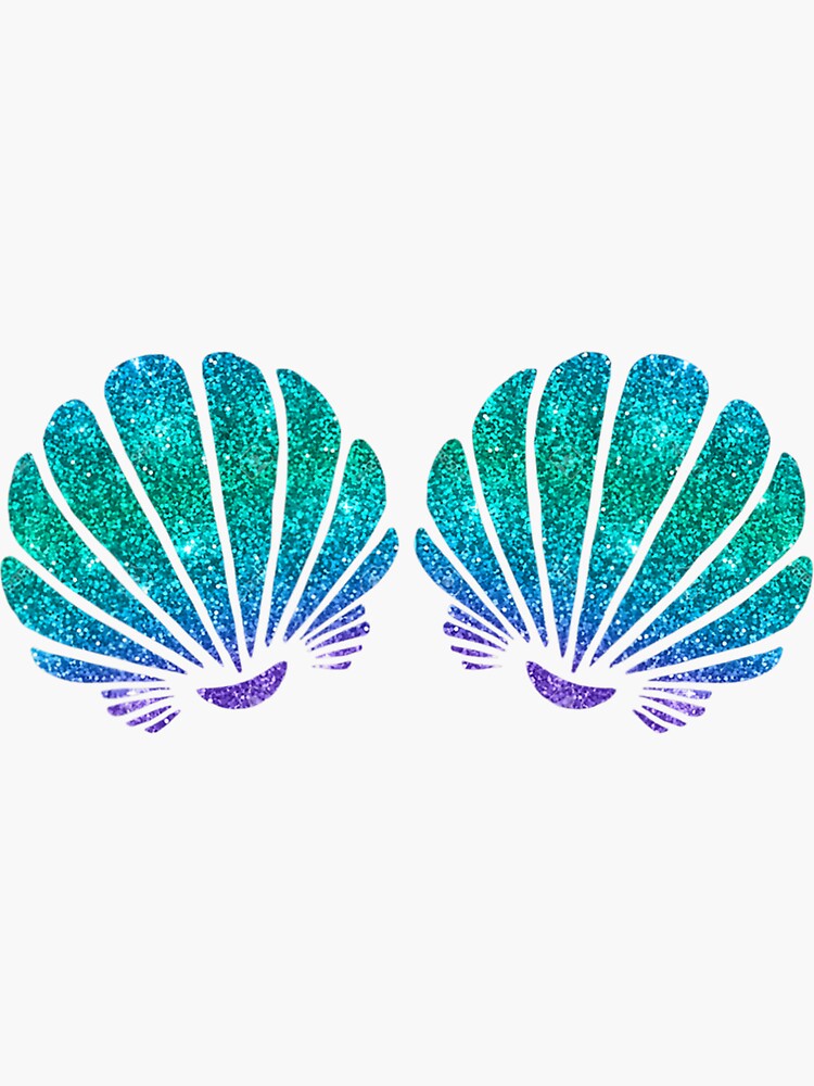 Mermaid Sea Shell Bra Costume Sticker for Sale by pessimisticmake