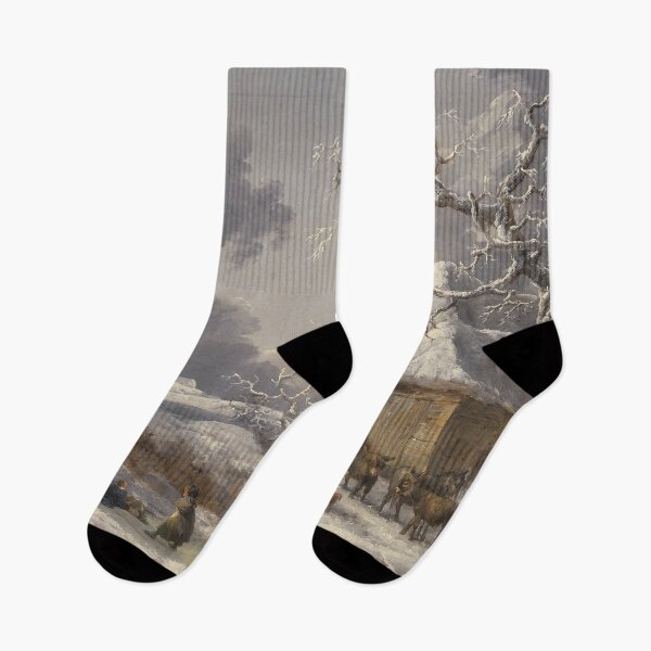 Item preview, Winter Landscape with Figures  George Morland  designed and sold by OldTimeArt.